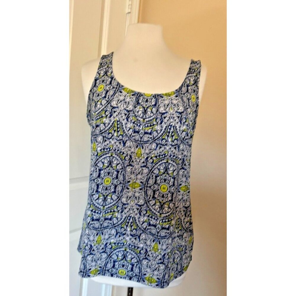 THE LIMITED Women's Open Back Dressy Print Tank ** MULTI COLOR - Large ** EUC